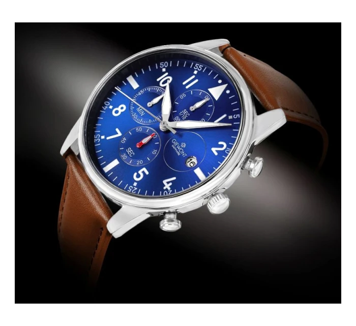 Pánske hodinky Giewont Chronograph Sapphire Brown and Blue GW5630-A6 Pánske hodinky Giewont Chronograph Sapphire Brown and Blue GW5630-A6