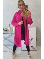 Sveter s netopierími rukávmi fuchsiový