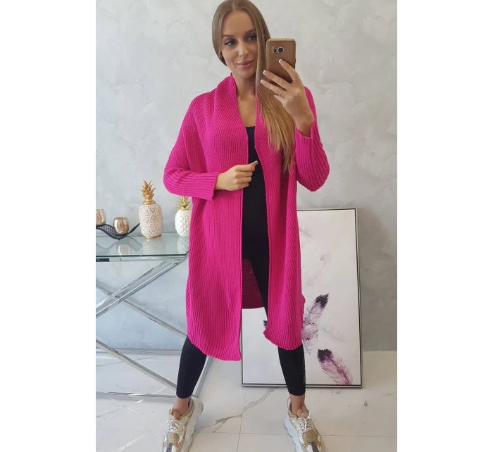 Sveter s netopierími rukávmi fuchsiový