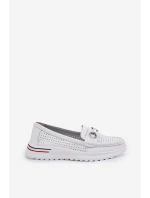 baleríny z přírodní kůže  bílé model 21686565 - VINCEZA