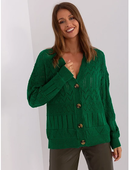 Sweter BA SW  ciemny zielony model 21091670 - FPrice