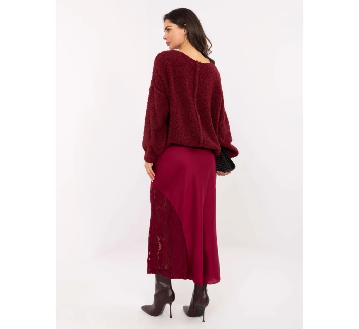 Spódnica MI SD model 21724599 bordowy - FPrice