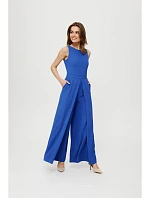 K184 Kombinéza so širokými nohavicami - modrá