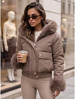 Dámská krátká zimní bunda s kožešinou Fango FashionStreet TY5997 Dámská krátká zimní bunda s kožešinou Fango FashionStreet TY5997