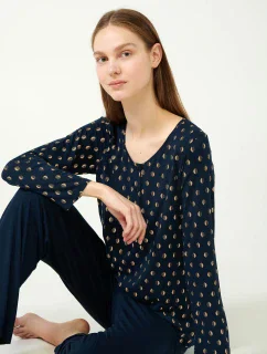 Pyžamo se zlatým potiskem model 20515625 - Vamp