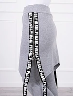 Nohavice/oblek s nápisom selfie sivý