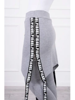 Nohavice/oblek s nápisom selfie sivý