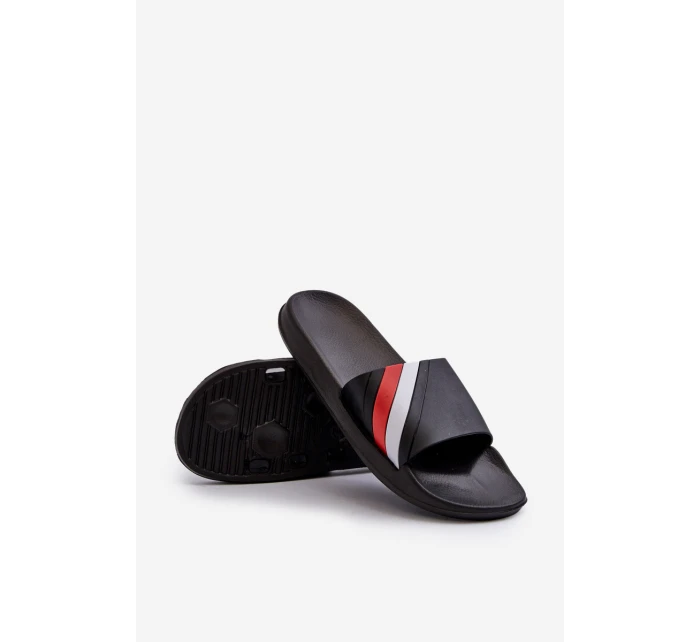 Klasyczne Lekkie Klapki Męskie Czarne Bemostom