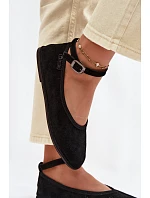 Baleríny z přírodního semiše Big Star TT274212 Černé