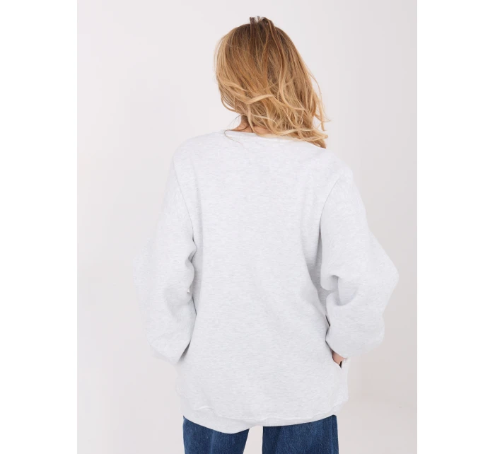 Bluza BL jasny szary model 21819023 - FPrice Bluza BL jasny szary model 21819023 - FPrice
