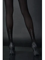 Pančuchy Dream s kamienkami Dream black - Noq