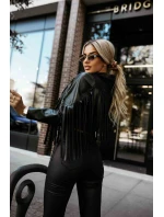 624-3 Krátke strapce z mäkkej ekokože - čierne 624-3 Krátke strapce z mäkkej ekokože - čierne