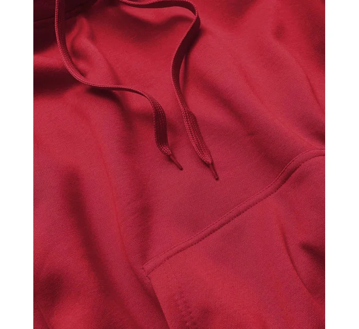 Červená dámska tepláková mikina (W02-35)