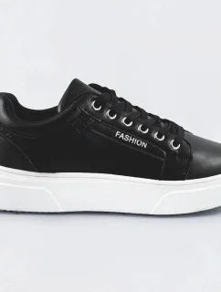 Čierne dámske športové topánky (S221)