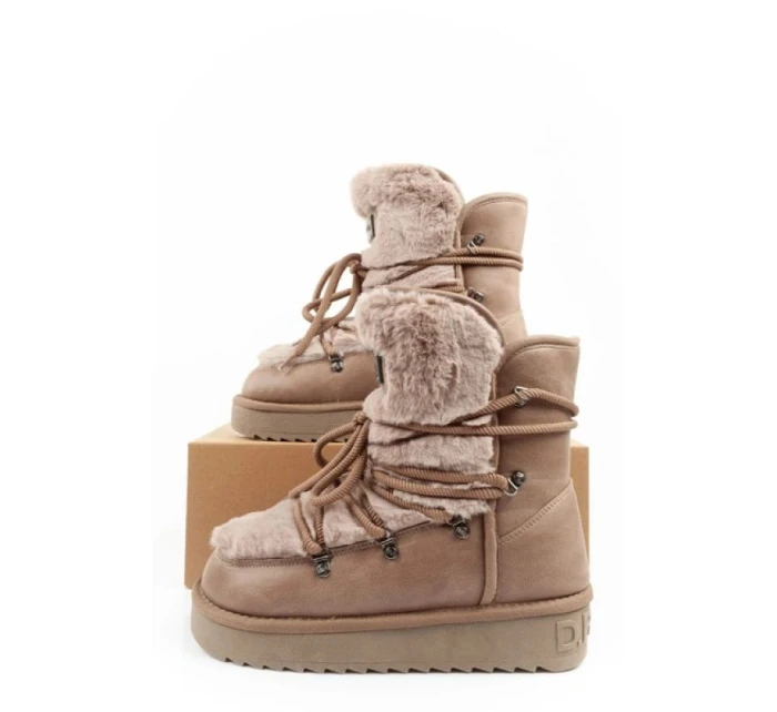 snow boots winter fashion  brown high dámské model 21395346 - D.Franklin