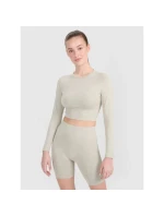 Dámske tričko 4F 4FRSS25TFLOF486-83S s dlhými rukávmi a výstrihom na chrbte