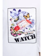 Šaty s grafikou 3D Watch ecru