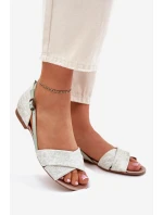 Skórzane Sandały Płaskie Maciejka 04614-46 Miętowe