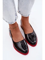 Kožené lakované baleríny Maciejka K7463-01 Černé