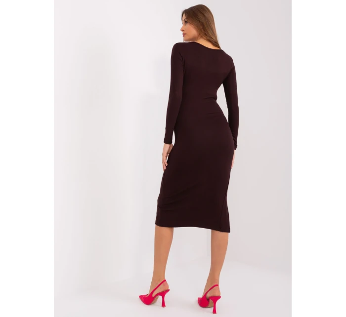EM SK 783 šaty.41P tmavohnedá