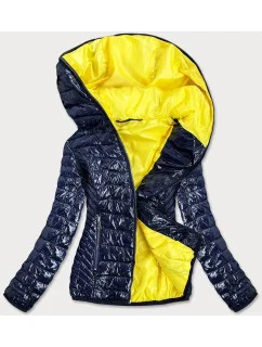 Tmavě modrá dámská bunda s kontrastní podšívkou model 16148289 - S'WEST