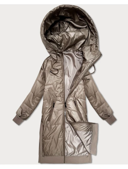 kurtka plus size z beżowa model 21339654 - S'WEST kurtka plus size z beżowa model 21339654 - S'WEST