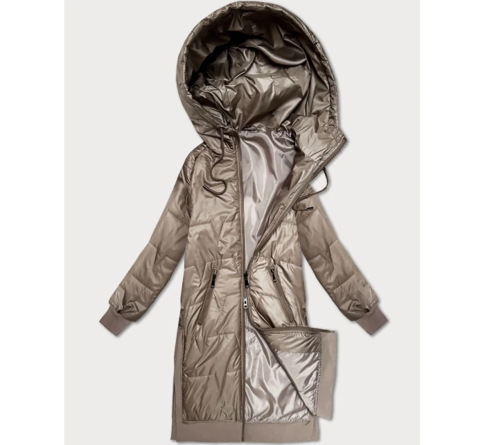 kurtka plus size z beżowa model 21339654 - S'WEST kurtka plus size z beżowa model 21339654 - S'WEST