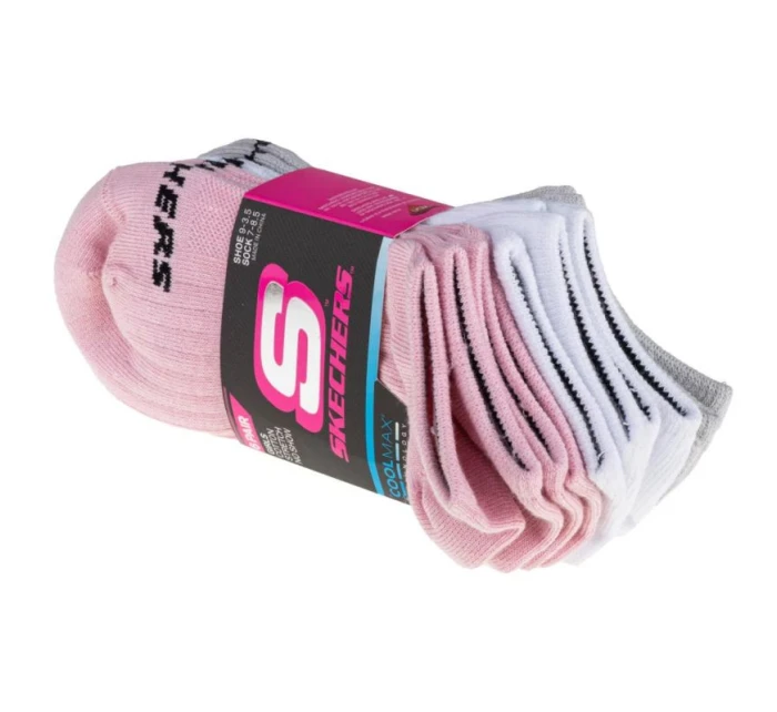 Skechers 6ks Dievčenské froté no show S115059-PKGY viacfarebné 31-34