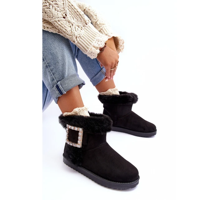 Śniegowce Ocieplane Z Klamrą Czarne Dulca Śniegowce Ocieplane Z Klamrą Czarne Dulca