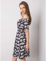 Šaty D73771M30244B čiernobiele