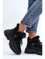 Dámské Trapper Boty S Kožešinou Černé model 20042290 - Kesi Dámské Trapper Boty S Kožešinou Černé model 20042290 - Kesi