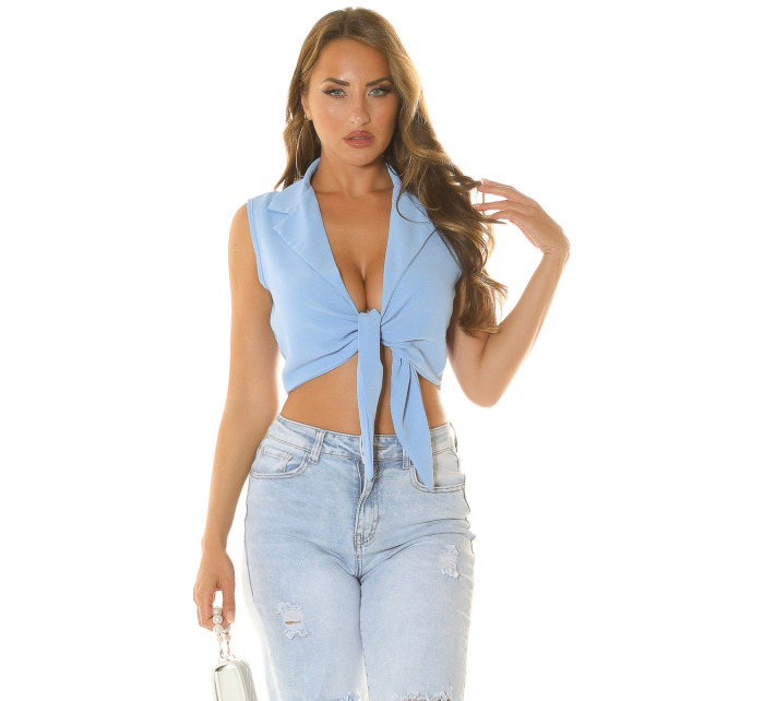 Sexy Koucla cropped blouse to tie
