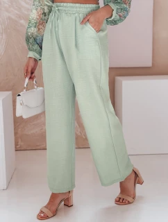 Dámske nohavice so širokými nohavicami MILLIVIO green FashionStreet UY2662