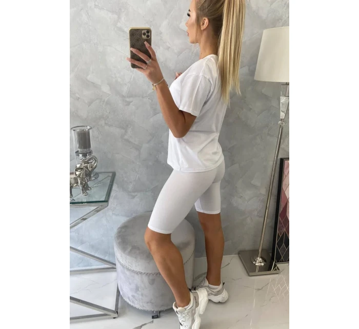 Biely set top+legíny Biely set top+legíny