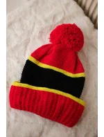 Dámska čiapka Kinga K297 červená+kiwi+čierna