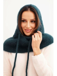 Dámska čiapka s kapucňou, šnurovaním a pleteným vzorom Marine