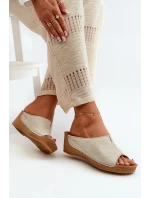 Pohodlné Dámské Sandály Na  Béžové model 21665731 - Inblu