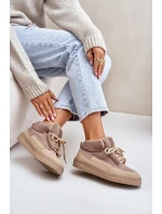 Śniegowce Damskie Big Star OO274A532 Beżowe Śniegowce Damskie Big Star OO274A532 Beżowe