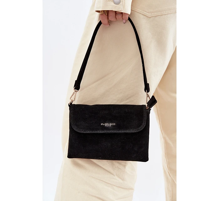 Malá Kabelka Z Eko Semiše Černá model 22111536 - Flora&Co