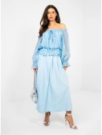 Bluzka MI BZ model 22007057 jasny niebieski - FPrice Bluzka MI BZ model 22007057 jasny niebieski - FPrice