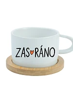 ZAS_RÁNO - biely pohár na makrónky 200 ml