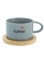 Kafee! - šálka na sivé makrónky 200 ml Kafee! - šálka na sivé makrónky 200 ml