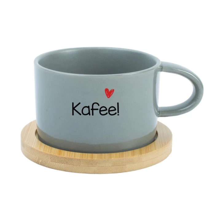 Kafee! - šálka na sivé makrónky 200 ml Kafee! - šálka na sivé makrónky 200 ml