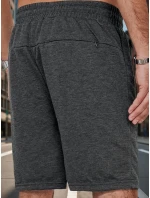 Pánske tmavosivé teplákové šortky FashionStreet SX2482