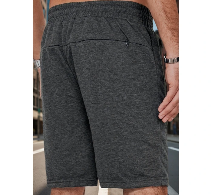 Pánske tmavosivé teplákové šortky FashionStreet SX2482