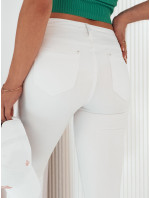 Dámske džínsové nohavice BRENO biele Dstreet UY1993