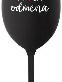 MOJA ODMENA - čierny pohár na víno 350 ml