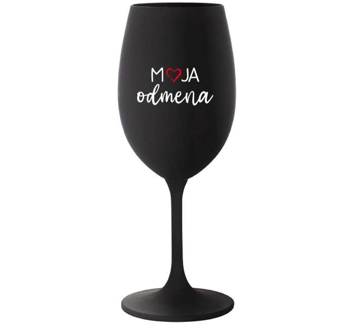MOJA ODMENA - čierny pohár na víno 350 ml MOJA ODMENA - čierny pohár na víno 350 ml
