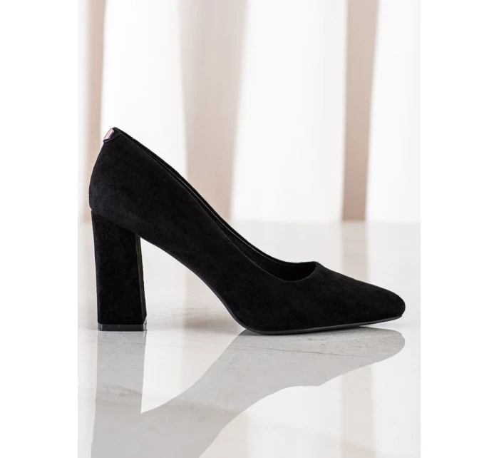 Klasické lodičky dámské černé na širokém podpatku Klasické lodičky dámské černé na širokém podpatku
