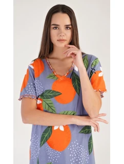 Dámska nočná košeľa s krátkym rukávom Pomaranče